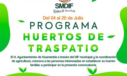 Invita SMDIF Huamantla a participar en segunda etapa del programa Huertos de Traspatio