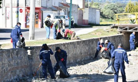 Realizan estado y municipio jornada masiva de limpieza en Huamantla