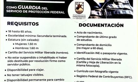 Aperturan en Chiautempan proceso para reclutar guardias de protección federal