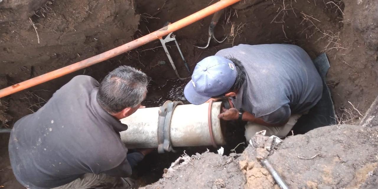 Repara CAPAMH línea de agua del pozo del Lienzo Charro