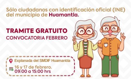Invita SMDIF Huamantla a los adultos mayores a tramitar su credencial del Inapam