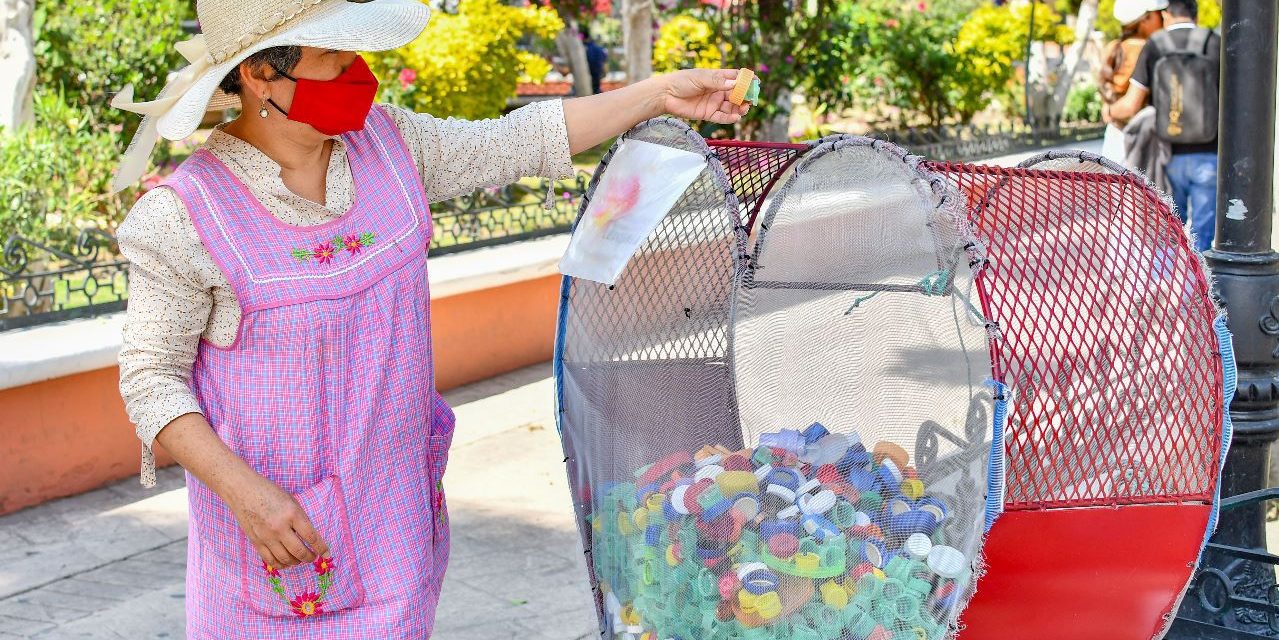 Invita Ayuntamiento de Huamantla a seguir donando tapitas de plástico a niñas y niños con leucemia