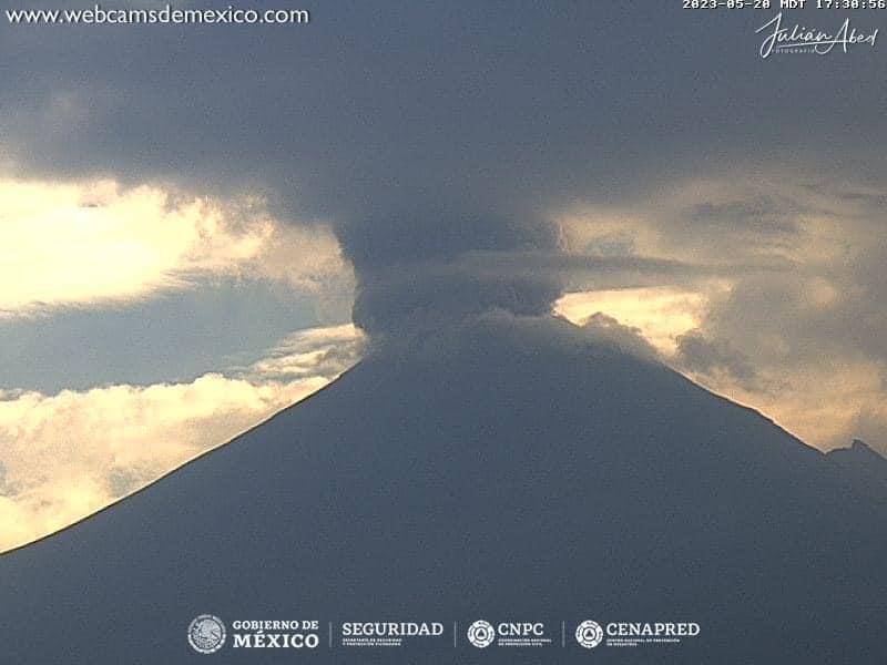 Alertan por caída de ceniza del Volcán Popocatépetl en algunos puntos de Tlaxcala