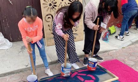 Invita ayuntamiento de Huamantla a vivir una experiencia cultural con alfombras y tapetes en el Día de la Niña y Niño Alfombrista