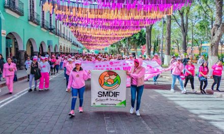 Participa el DIF de Huamantla en la «caminata rosa»en la capital del estado