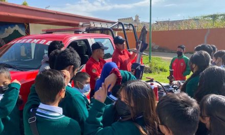 Promueve Policía de Chiautempan educación vial en estudiantes de Secundaria Técnica Román Saldaña